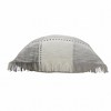 HomeRoots 20" Gray And White Cotton Plaid Throw Pillow with Fringe - 4 of 4