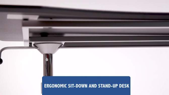 Emma and Oliver Sit-Down, Stand-Up Ergonomic Computer Desk - Standing Desk, 2 of 14, play video