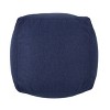 Tattnall Contemporary Two-Tone Fabric Cube Pouf - Christopher Knight Home - 4 of 4