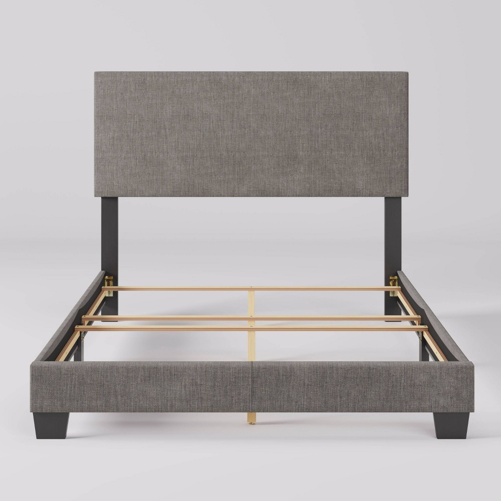 Photos - Wardrobe CorLiving Celeste Full Modern Upholstered Double Bed Gray  