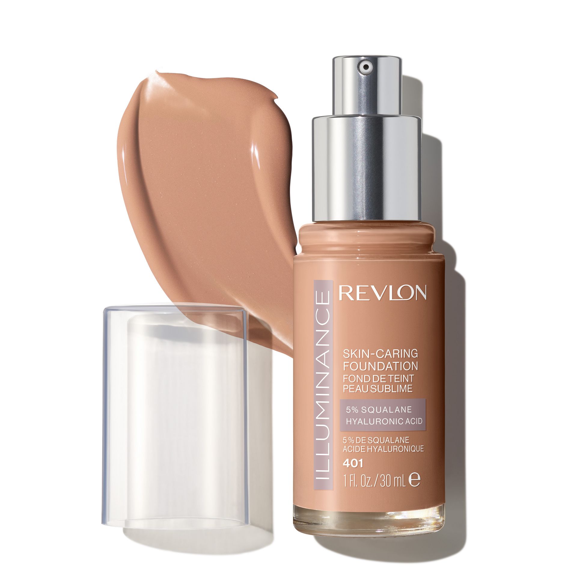 Revlon Illuminance Skin-Caring Foundation - Light Coffee - 1 fl oz: Hyaluronic Acid, Medium Coverage, Radiant Finish