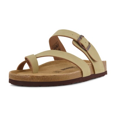 CUSHIONAIRE Men's Luna-M Cork footbed Sandal with +Comfort