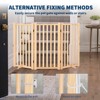 Wooden Freestanding Dog Gate,  Collapsible Pet Gate with Support Feet, Indoor Dog Fence  for The House,Doorways, Stairs，Expandable Pet Fence - 4 of 4