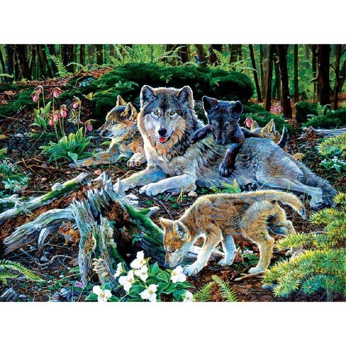 Sunsout Forest Wolf Family 500 pc   Jigsaw Puzzle 60506 - image 1 of 4