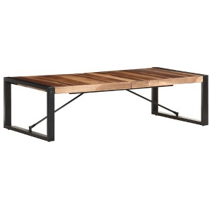vidaXL Coffee Table 55.1"x27.6"x15.7" Solid Wood - 1 of 4