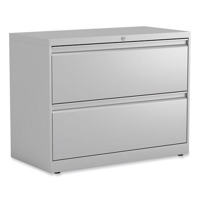 Light Gray Steel 2-Drawer Lockable Lateral File Cabinet