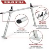 Truck Ladder Rack, 800 Lbs Heavy Duty Aluminum Extendable Truck Bed Ladder Rack, 35.4"-71" Adjustable Width, Non-Drilling Design, Pick-Up Truck Rack - 3 of 4
