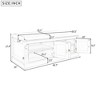 XIYUYEU Storage Bench Shoe Rack 4 Doors and Adjustable Shelves Removable Cushion, White - 4 of 4