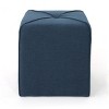 Modern Button Tufted Upholstered Ottoman,Square Ottoman,Fabric Upholstered Footrest,Versatile Upholstered Seating-Cuddlewood - 4 of 4