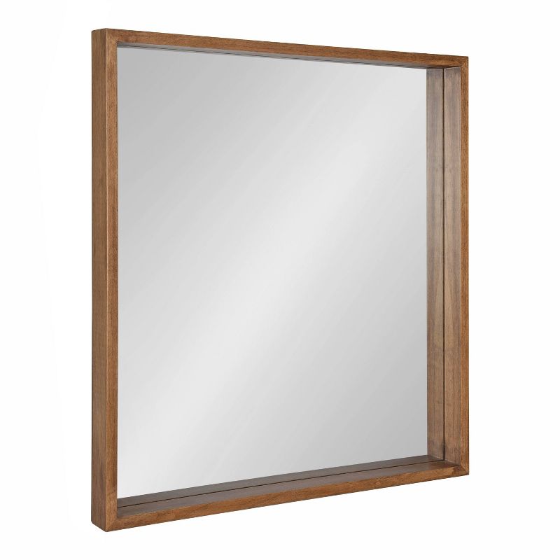 30&#34; x 30&#34; Hutton Square Wall Mirror Rustic Brown - Kate &#38; Laurel All Things Decor, 1 of 9