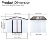 GDFStudio Blume 6x8 Apex Roof Metal Storage Shed with Hinged Door and Punched Vents - 3 of 4