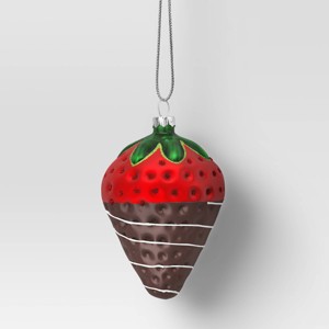 Christmas Glass Chocolate Dipped Strawberry Ornament - Wondershop™ - 1 of 3