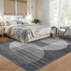 Modern Area Rugs Washable Contemporary Accent Carpet Non Slip Stain Resistant Geometric Floor Cover for Living Room Bedroom Kitchen - 2 of 4