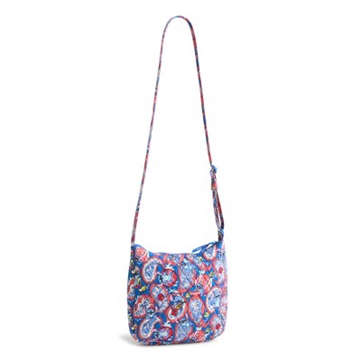 Vera Bradley Women's Disney Lilo and Stitch Cotton Trio Zip Hipster Crossbody Bag Stitch Monstera Paisley — фото 2