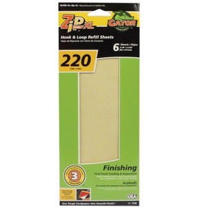Gator Zip XL 9-1/2 in. L X 3-1/2 in. W 220 Grit Aluminum Oxide Sanding Sheet 6 pk (Case of 5) - 1 of 1