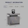 Streamdale Modern Nightstand with LED Lights and Drawers (Gray Gold) - 4 of 4