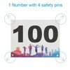 Unique Bargains Waterproof Reusable Tearproof Running Bib Numbers Multicolor 7x6 Inch 100 Pcs - 3 of 4
