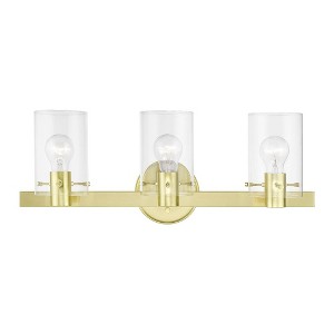 Livex Lighting Munich 3 - Light Vanity in  Satin Brass - 1 of 4