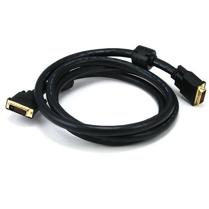 Monoprice DVI-D Video Cable - 6 Feet - Black | 24AWG CL2 Dual Link 9.9 Gbps, 1 of 3