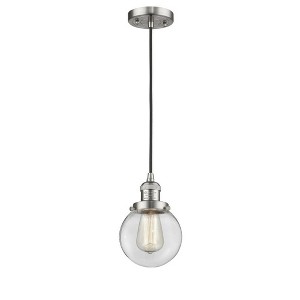 Beacon - 1 Light Cord Hung Mini Pendant In Industrial Style-9.5 Inches Tall and 6 Inches Wide - 1 of 1