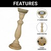 Mela Artisans Tuli Whitewash Candleholder Set of 3 - 2 of 4