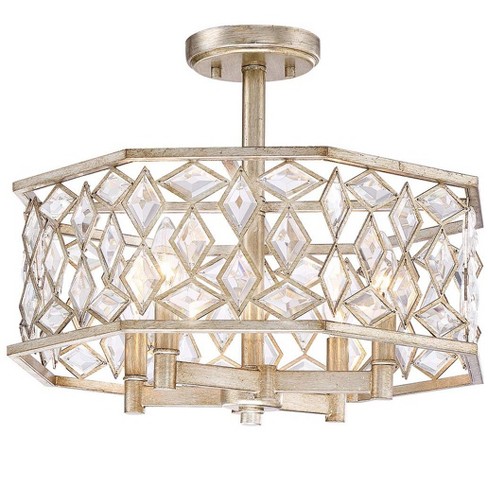 Park Harbor Phsfl4504 Cross Pointe 4 Light 17 Wide Semi Flush Drum Ceiling Fixture