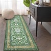 Floral Area Rugs for Living Room, Vintage Low Pile Machine Washable Area Rug, Bedroom Office Dining Room Home Decor - 2 of 4