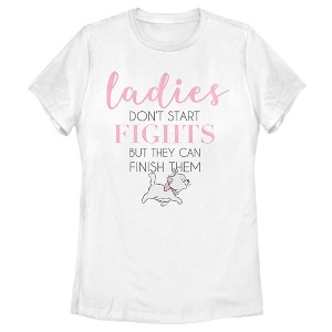 Women's Aristocats Marie Don't Start Fights Quote T-Shirt - 1 of 4