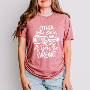 Simply Sage Market Love Country Music Short Sleeve Tee - 1 of 4