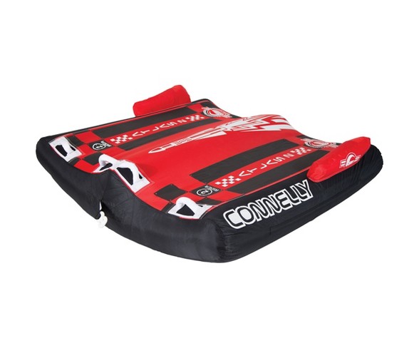 Cwb Atlas 2 Continuous Rocker Durable 2 Rider Inflatable Towable Water Tube, Red