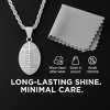 Steeltime 24" Men's stainless steel and simulated diamonds american football pendant. Color Options: Silver, Gold, Black - 3 of 4