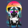 Women's Design By Humans Summer Pug By clingcling Racerback Tank Top - 2 of 3