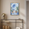 Art Remedy Blue and White Palms Tropical Bathroom Wall Art Framed - 4 of 4