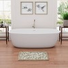 100% Cotton Botanical Print Indoor Bath Rug,  Natural Aesthentic Soft & Absorbent Bath Rug for Year Round Use - 2 of 4