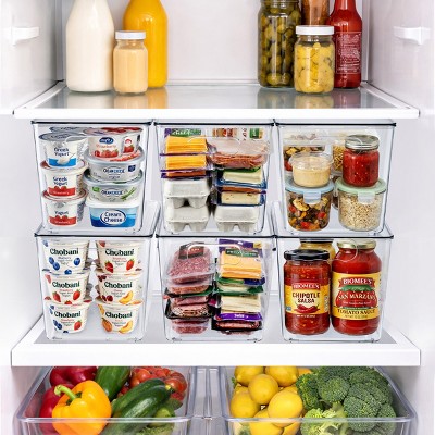 Sorbus 8 Pack X-Large Clear Storage Containers for Pantry, Fridge, Cabinet, Closet & Kitchen Organization — фото 4