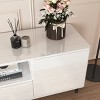 Dexmalle High Gloss Panel Modern TV Console with Storage Shelves - 4 of 4