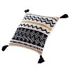 20"x20" Oversize Kekoa Square Throw Pillow White/Black - Brielle Home: Cotton Fabric, Geometric Design, Indoor Use, Zippered - 2 of 4