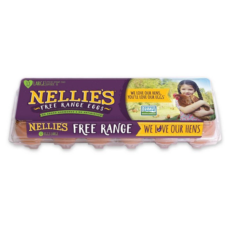 Nellie's Free-Range Grade A Large Brown Eggs - 12ct, 1 of 4