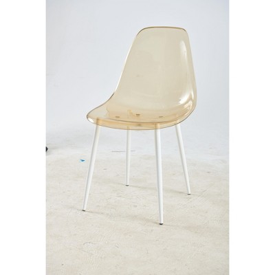 NicBex Set of 4 Dining Chair Modern Plastic Seat Back Dining Room Furniture Side Chair