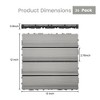 18 Pack Co-Extruded Wood Plastic Interlocking Deck Tiles,12"x12" Patio Floor Decking Tiles, Maintance Free, Antique Wood Color - 2 of 4
