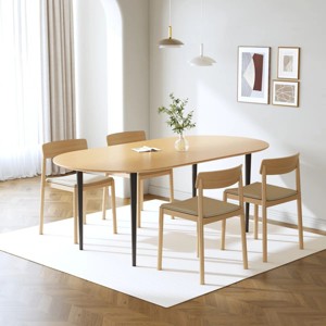 SpassWay 30" Premium Round Wooden Table Multi-Purpose Dining, Meetings & Social Events with Sturdy Four Legs Base (Black/Walnut/Natural Wood Options) - 1 of 4