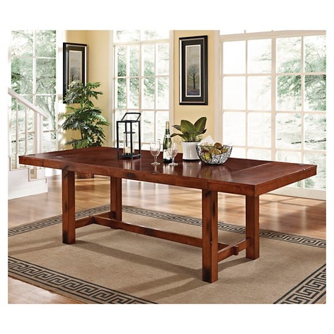 Distressed Dark Oak Wood Kitchen Dining Table -... : Target