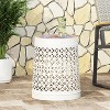 MOEPISY Patio End Table Ceramic Tile White - 3 of 4