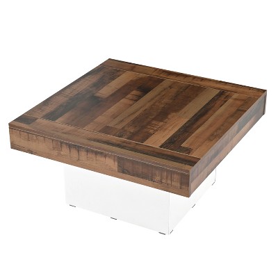 NicBex Modern 31.4" Square Coffee Table with Charging Station for Living Room and Office