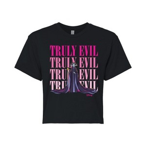 Women's - Disney Villains - Truly Evil Maleficent Cropped Graphic T-Shirt - 1 of 4