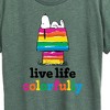 Women's - Peanuts - Live Life Colorfully Short Sleeve Graphic T-Shirt - 2 of 4