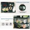 YOOCOZZ  65" Rustic Potting Bench with Shelves and Side Hook - 4 of 4