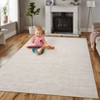 Washable Modern Solid Rug Non Slip Low Pile Rug Soft Contemporary Throw Floor Cover Foldable Indoor Carpet for Living Room Bedroom Playroom Nursery - 2 of 4