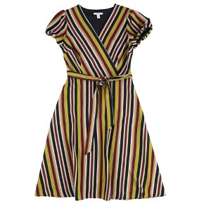bar III Womens Striped Wrap Dress - 1 of 2