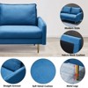Velvet Loveseat Modern Sofa Tufted Couch with Metal Legs for Living Room, Bedroom, Office, Playroom - 4 of 4
